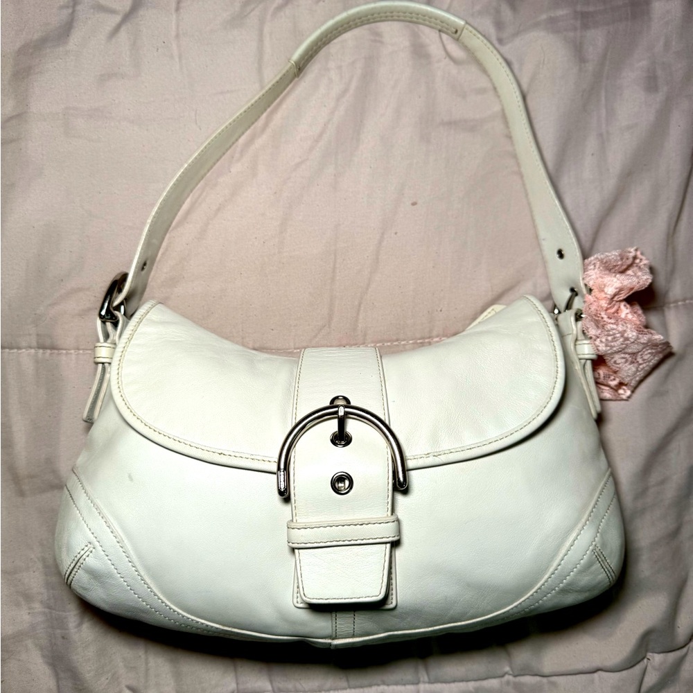 Vintage white coach soho bag